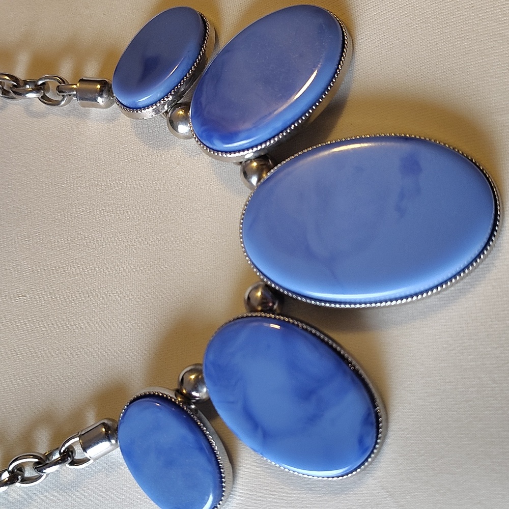 CLOSET CLOSE OUT SALE Ends May 17! Necklace + Bracelet: Blue Stone & Silver Tone